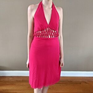 MODA International Sz S Pink Braided Dress